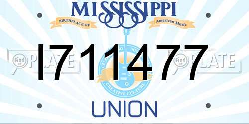 I711477 Mississippi License Plate