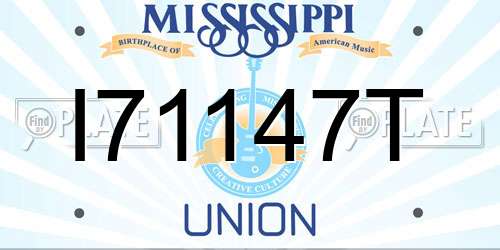 I71147T Mississippi License Plate