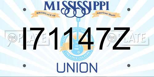 I71147Z Mississippi License Plate