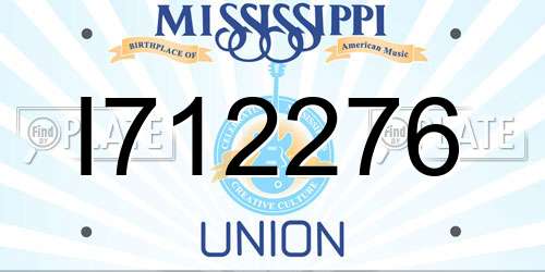 I712276 Mississippi License Plate