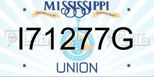 I71277G Mississippi License Plate