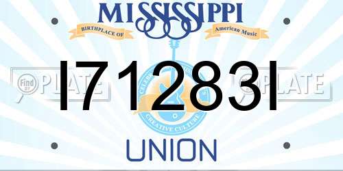 I71283I Mississippi License Plate