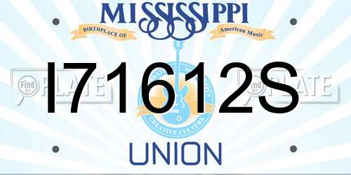 I71612S Mississippi License Plate
