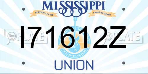I71612Z Mississippi License Plate
