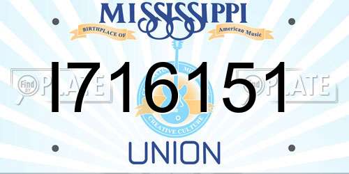 I716151 Mississippi License Plate