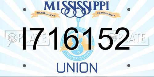 I716152 Mississippi License Plate