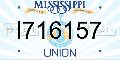 I716157 Mississippi License Plate