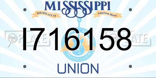I716158 Mississippi License Plate