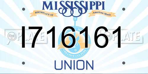 I716161 Mississippi License Plate
