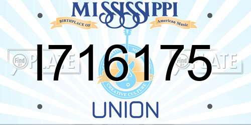 I716175 Mississippi License Plate