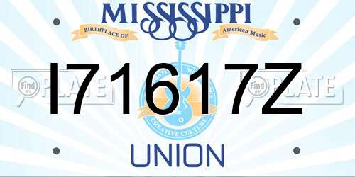 I71617Z Mississippi License Plate