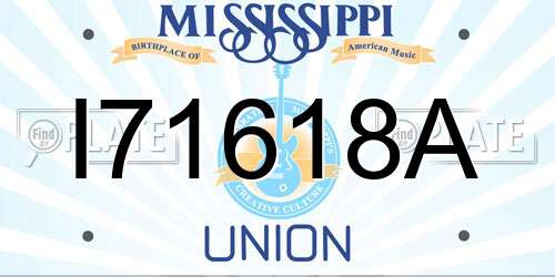 I71618A Mississippi License Plate
