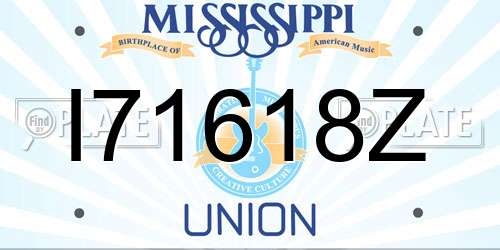 I71618Z Mississippi License Plate