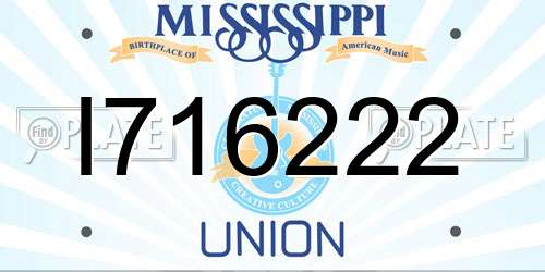 I716222 Mississippi License Plate