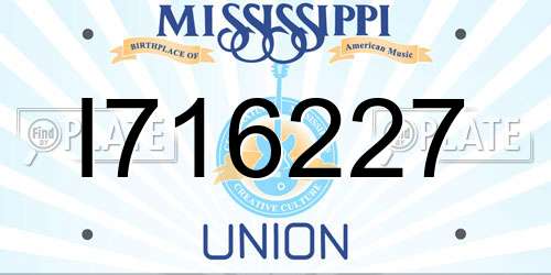 I716227 Mississippi License Plate