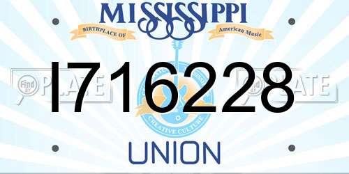I716228 Mississippi License Plate