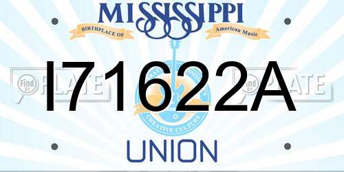 I71622A Mississippi License Plate