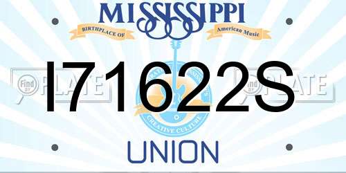 I71622S Mississippi License Plate