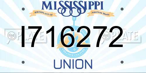 I716272 Mississippi License Plate