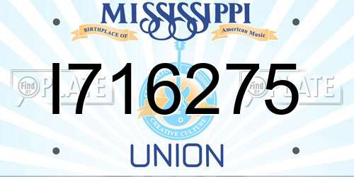 I716275 Mississippi License Plate