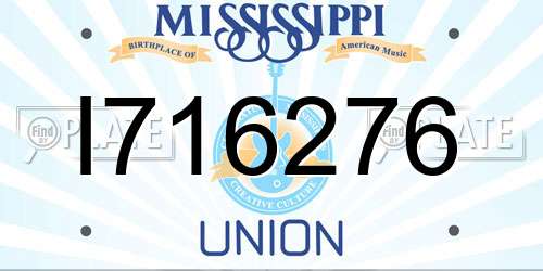 I716276 Mississippi License Plate