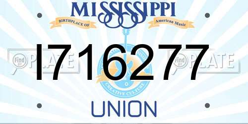 I716277 Mississippi License Plate