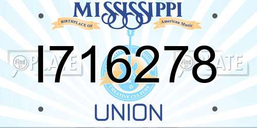 I716278 Mississippi License Plate
