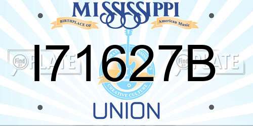 I71627B Mississippi License Plate