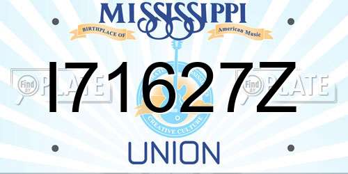 I71627Z Mississippi License Plate