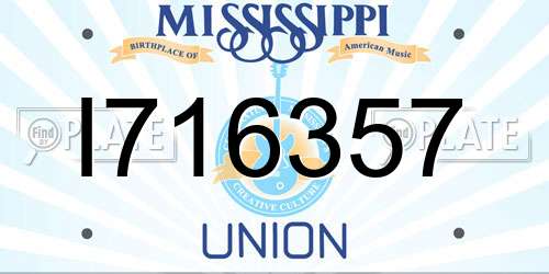 I716357 Mississippi License Plate