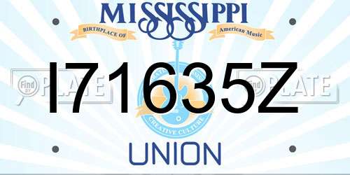 I71635Z Mississippi License Plate