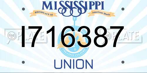 I716387 Mississippi License Plate