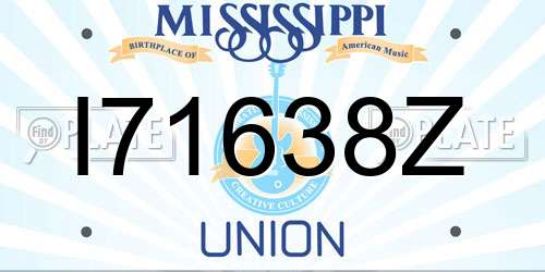 I71638Z Mississippi License Plate