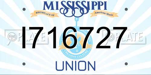 I716727 Mississippi License Plate
