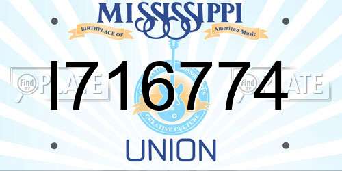 I716774 Mississippi License Plate