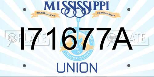 I71677A Mississippi License Plate
