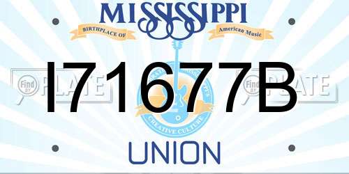 I71677B Mississippi License Plate
