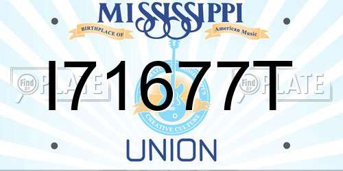 I71677T Mississippi License Plate