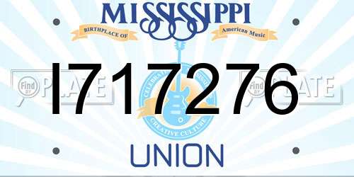 I717276 Mississippi License Plate