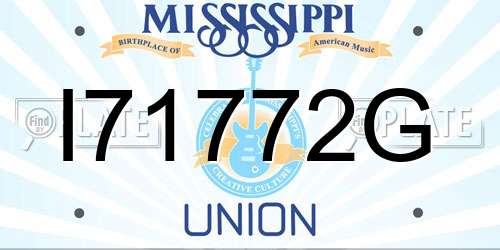 I71772G Mississippi License Plate