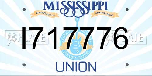 I717776 Mississippi License Plate