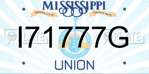 I71777G Mississippi License Plate