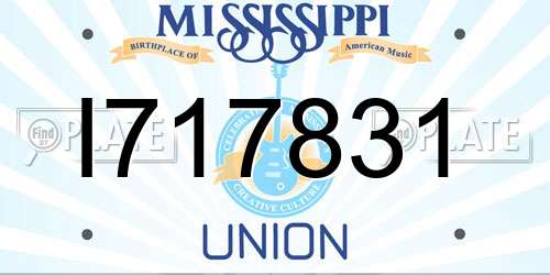 I717831 Mississippi License Plate