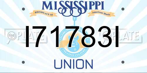 I71783I Mississippi License Plate