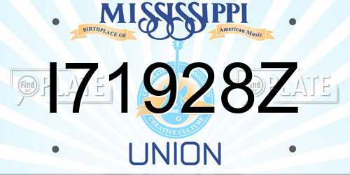 I71928Z Mississippi License Plate