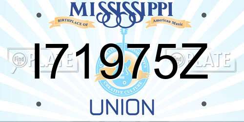 I71975Z Mississippi License Plate