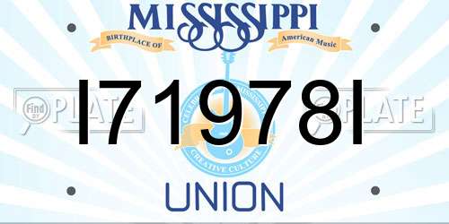 I71978I Mississippi License Plate