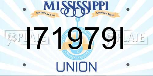 I71979I Mississippi License Plate