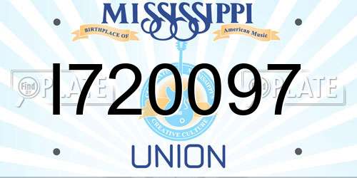 I720097 Mississippi License Plate
