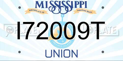 I72009T Mississippi License Plate